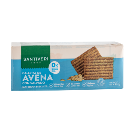 GALLETAS DE AVENA CON SALVADO 270g