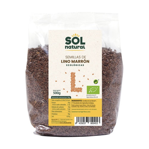 SEMILLAS DE LINO MARRÓN ECOLÓGICAS 500g