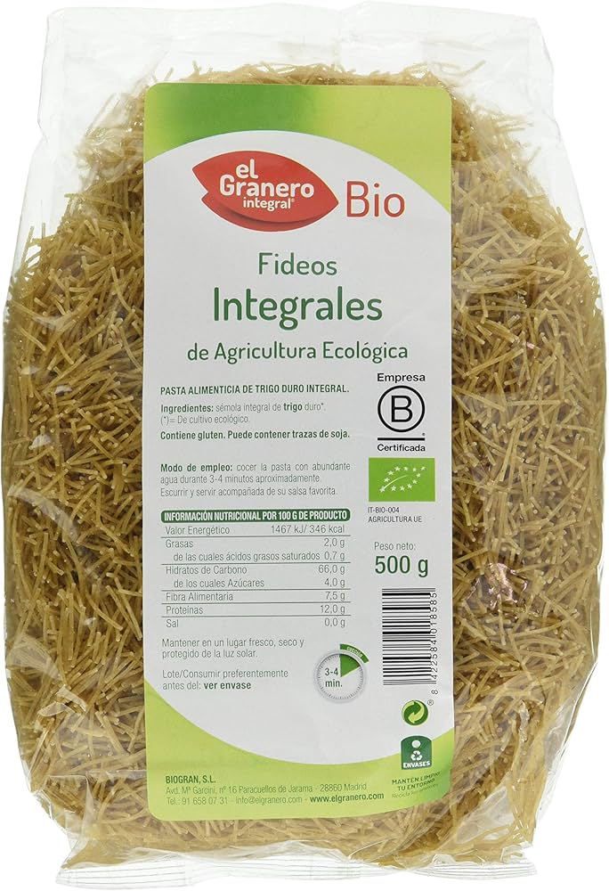 FIDEOS INTEGRALES 500g