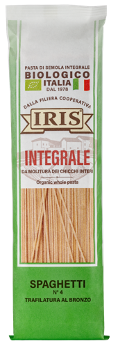 ESPAGUETIS INTEGRALES ORGÁNICOS IRIS Nº4 500GRS
