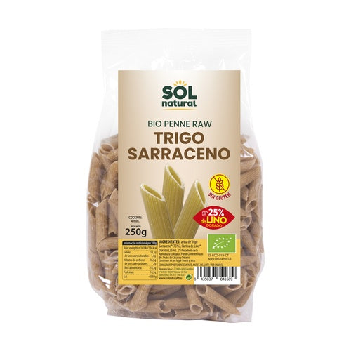 BIO PENNE MACARRONES TRIGO SARRACENO LINO SIN GLUTEN 250GR