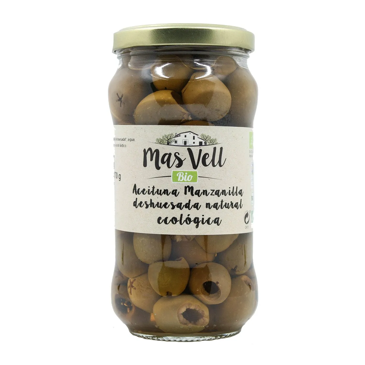 ACEITUNA MANZANILLA SIN HUESO ECOLÓGICA 350g