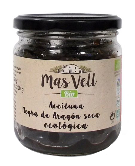 ACEITUNA NEGRA DE ARAGÓN NATURAL SECA ECOLÓGICA 210g