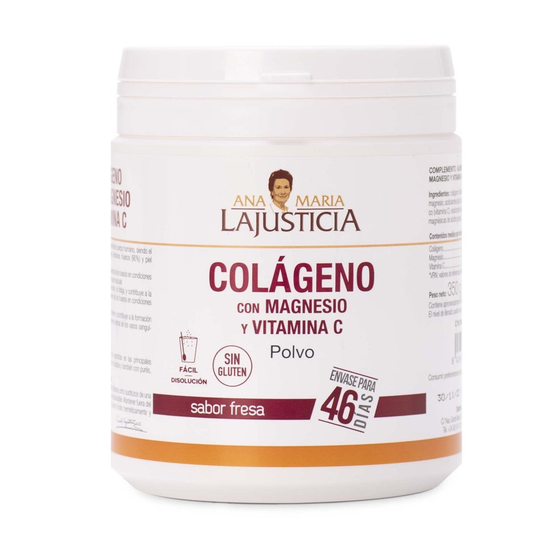 COLÁGENO CON MAG Y VIT C. POLVO SABOR FRESA