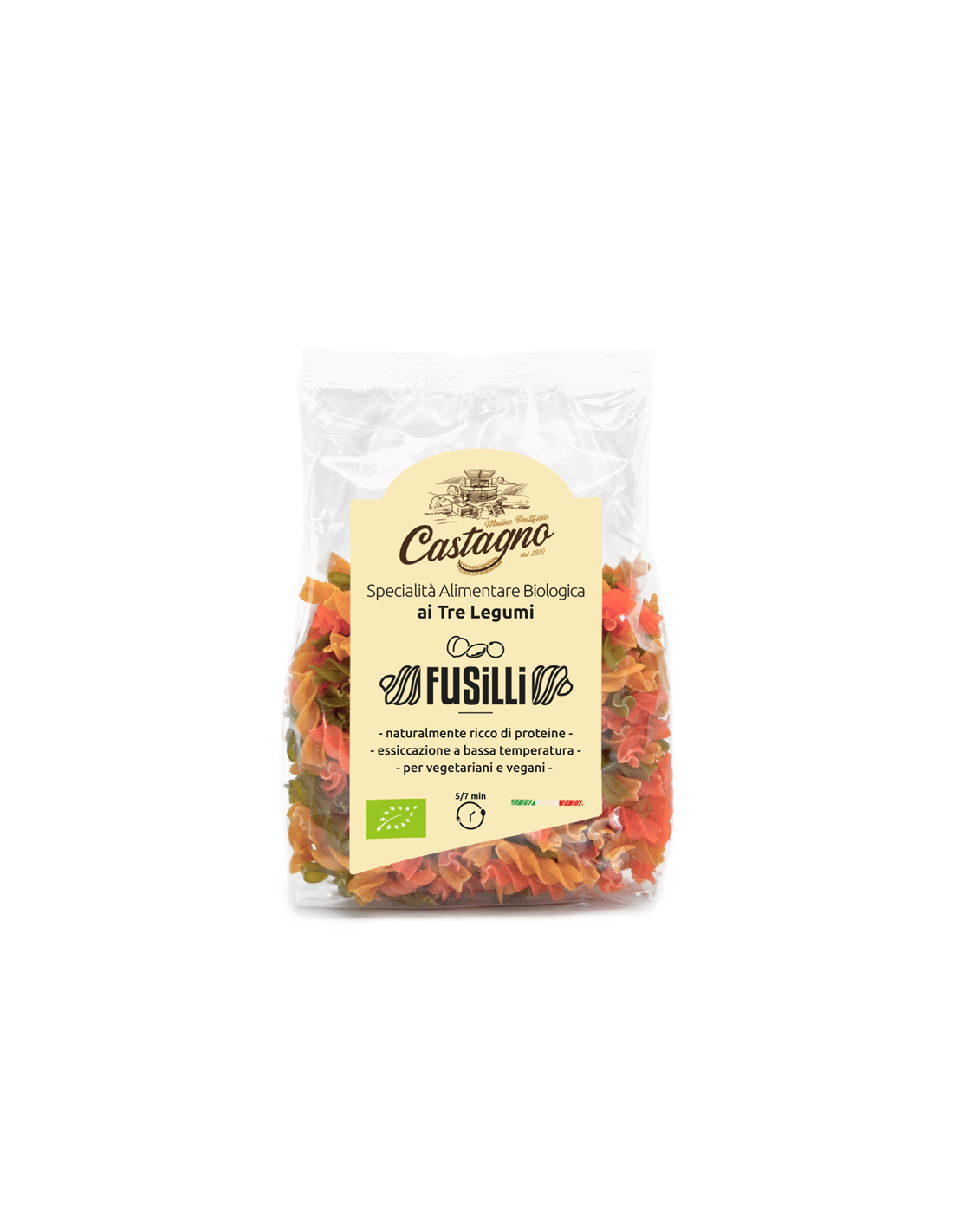 ESPIRALES DE LENTEJAS ROJAS, GARBANZOS Y GUISANTES 250g