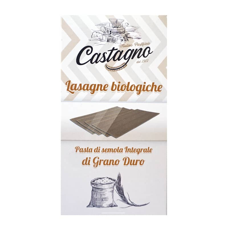 LASAÑA DE SEMOLA INTEGRAL DE GRANO DURO 500g
