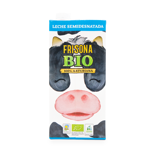 LECHE DE VACA BIO SEMIDESNATADA 100% ASTURIANA